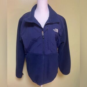 The North Face Women's Full-Zip Fleece Jacket, Size large . Navy blue color.